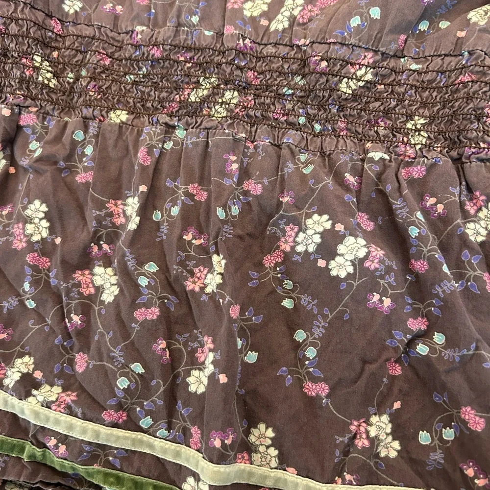 Old Navy‎ 2006 Brown Floral Boho Girls Top